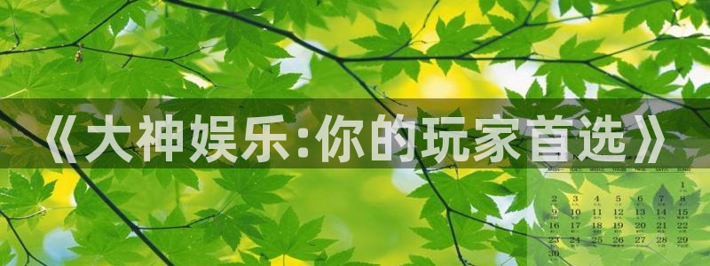 壹号娱乐体育：《大神娱乐:你的玩家首选》