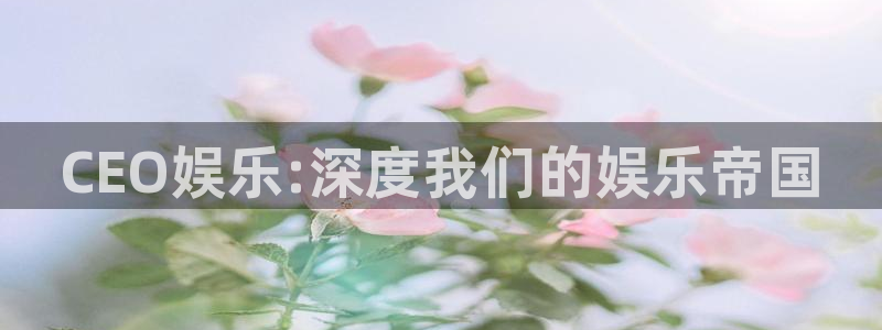 壹号娱乐官网入口：CEO娱乐:深度我们的娱乐帝国